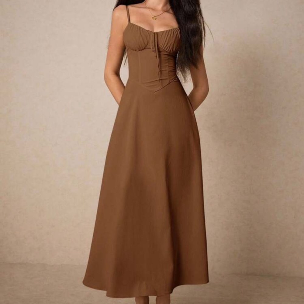 Chic Brown Maxi Dress